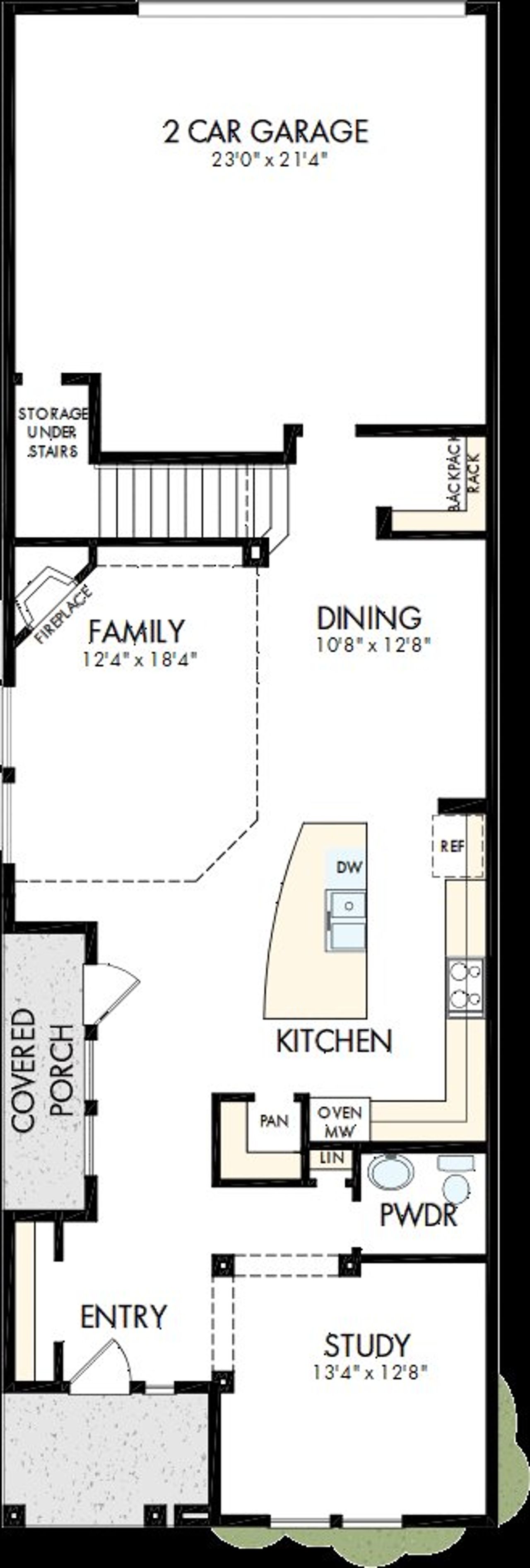 2D floor plan layout of this home in Walsh Cottage, Fort Worth, TX (Image 2).