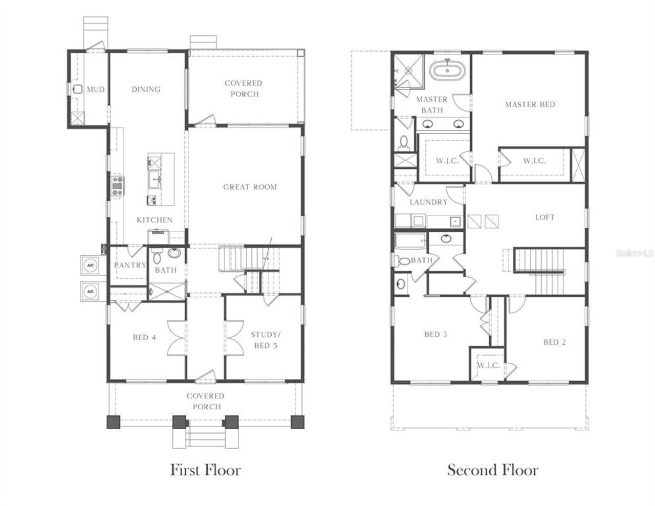 2D floor plan layout of this home in , St. Petersburg, FL (Image 2).
