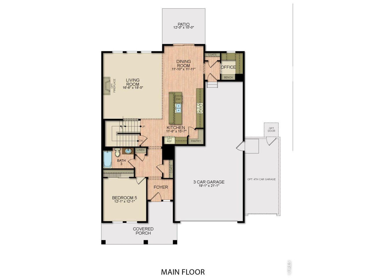2D floor plan layout of this home in , Fort Collins, CO (Image 2).