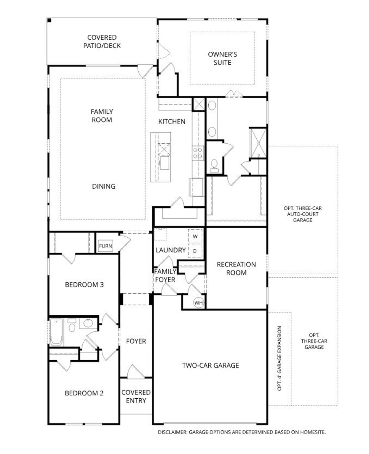 2D floor plan layout for the Linden by Fischer Homes in Savannah Lakes, Hiram, GA (Image 2).