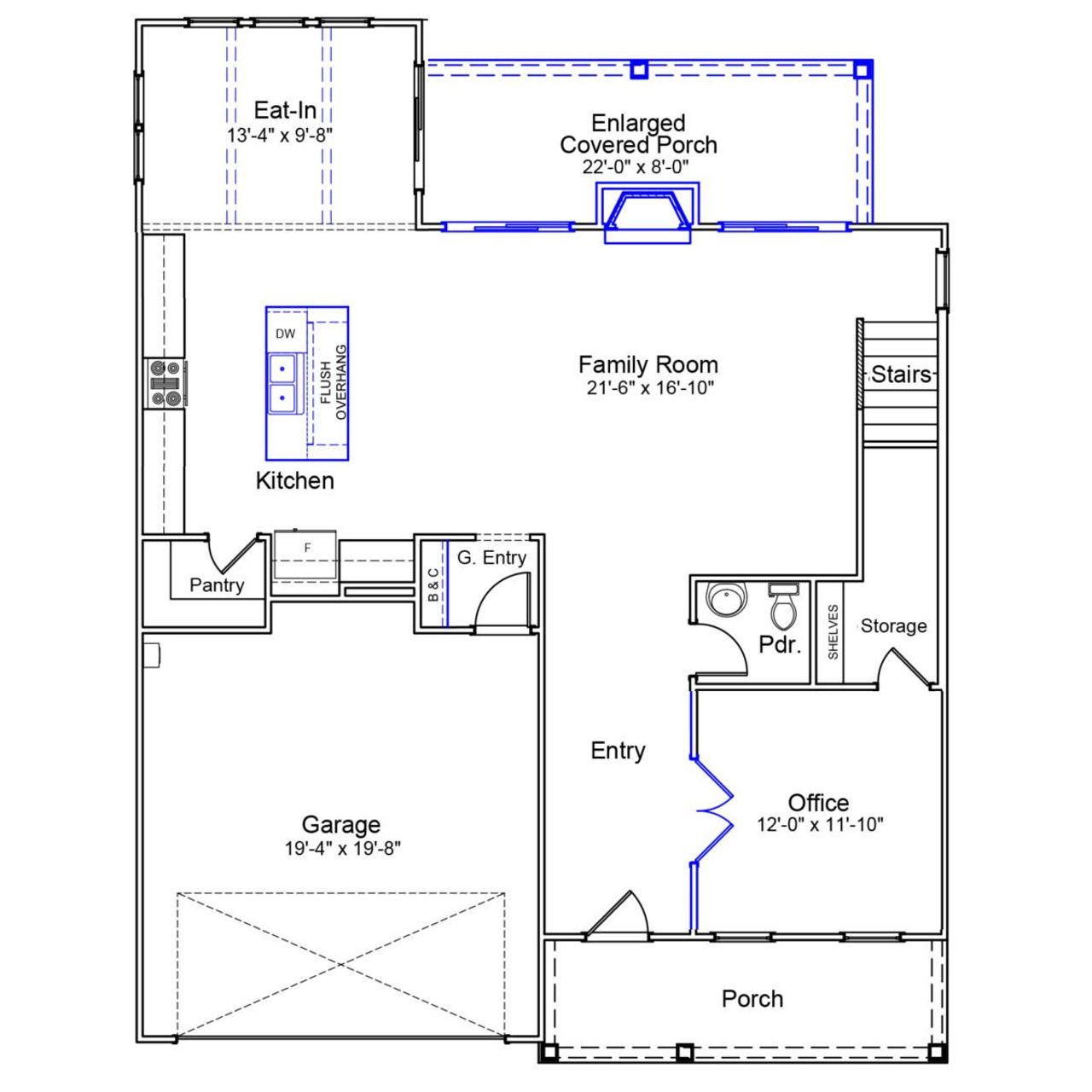 2D floor plan layout of this home in Sweetbrier, Durham, NC (Image 2).