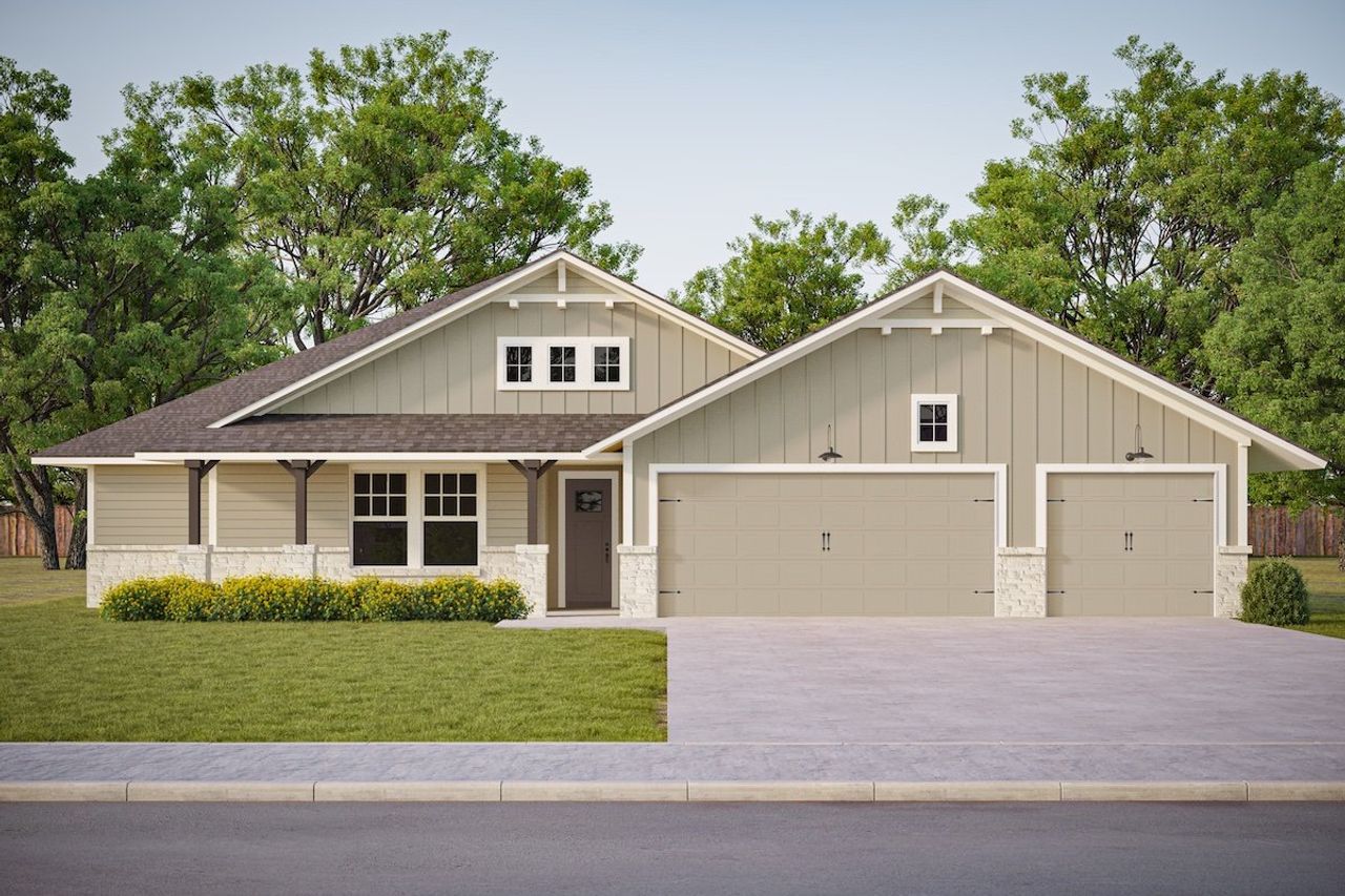 Representative exterior photo of a completed home built from the The Meadowlark by RED GABLE HOMES in Green Prairie Estates, Northlake, TX (Image 2). Representative exterior photo of a completed home built from the The Meadowlark by RED GABLE HOMES in Green Prairie Estates, Northlake, TX (Image 2).