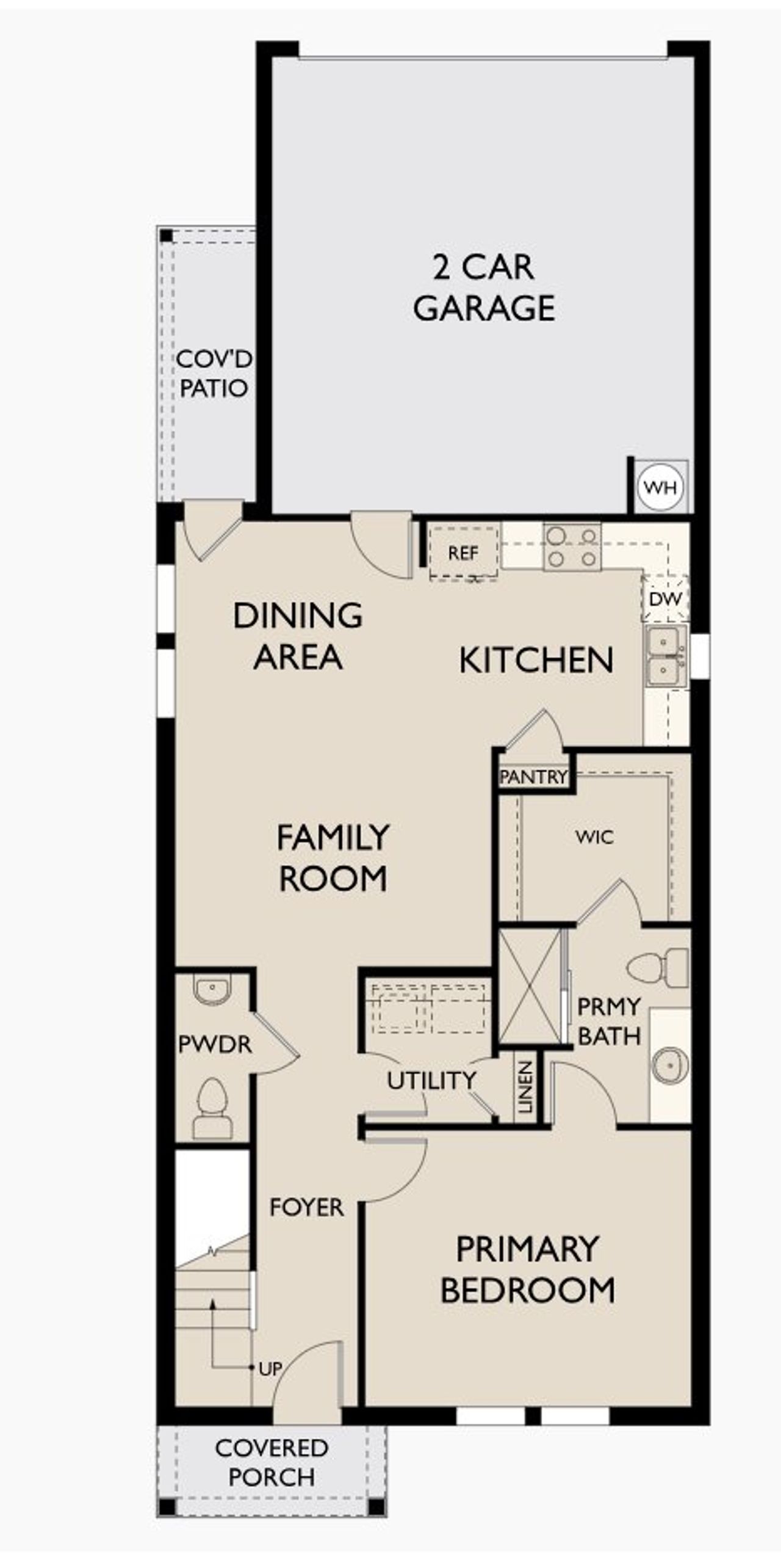 2D floor plan layout for the Ellis by Starlight Homes in Hawks Run, Kissimmee, FL (Image 2).