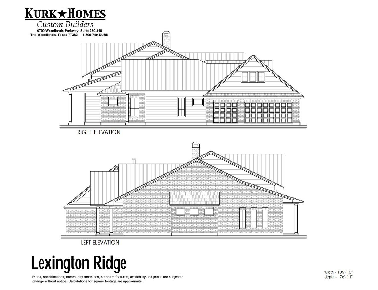 Representative exterior photo of a completed home built from the Lexington Ridge by Kurk Homes in Republic Grand Ranch, Willis, TX (Image 2).