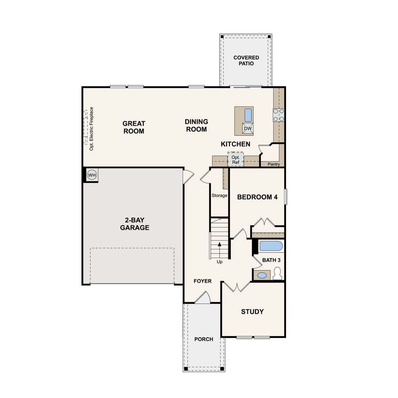 2D floor plan layout of this home in Kingfield, Smyrna, TN (Image 2). 2D floor plan layout of this home in Kingfield, Smyrna, TN (Image 2).