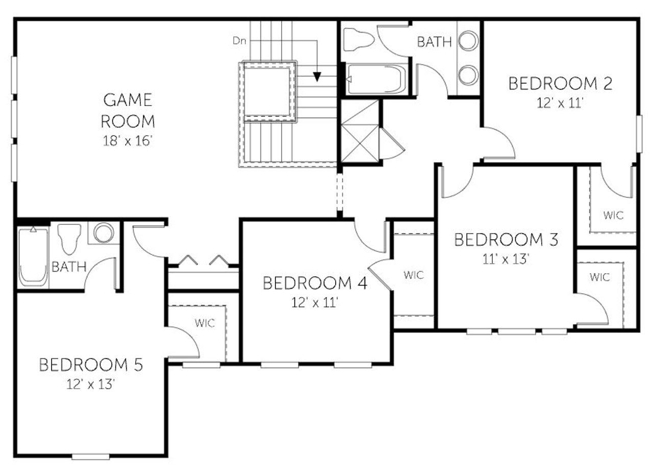 2D floor plan layout of this home in Hills of Minneola, Minneola, FL (Image 2).