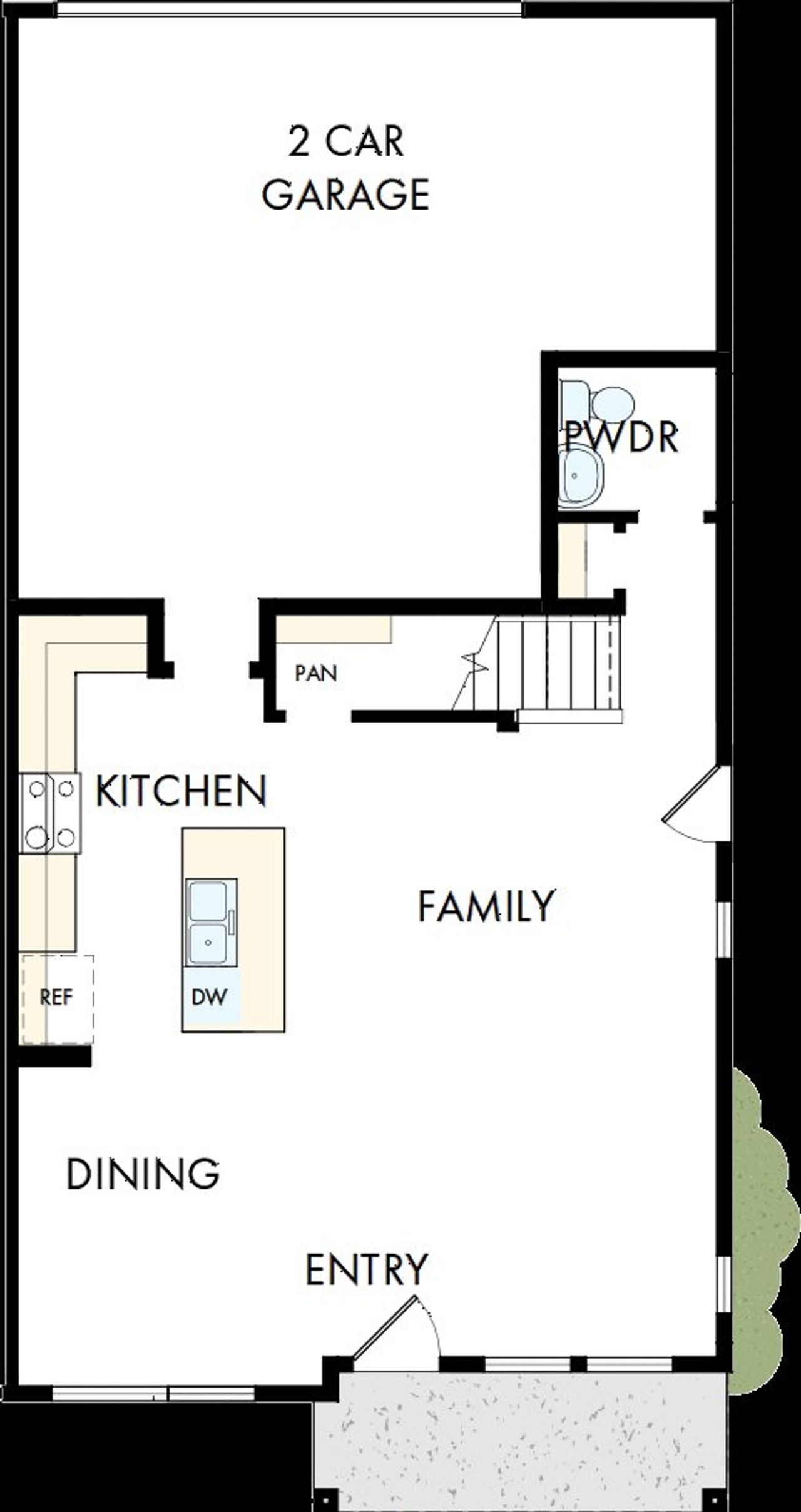 2D floor plan layout of this home in Baseline Foothills Collection, Broomfield, CO (Image 2).