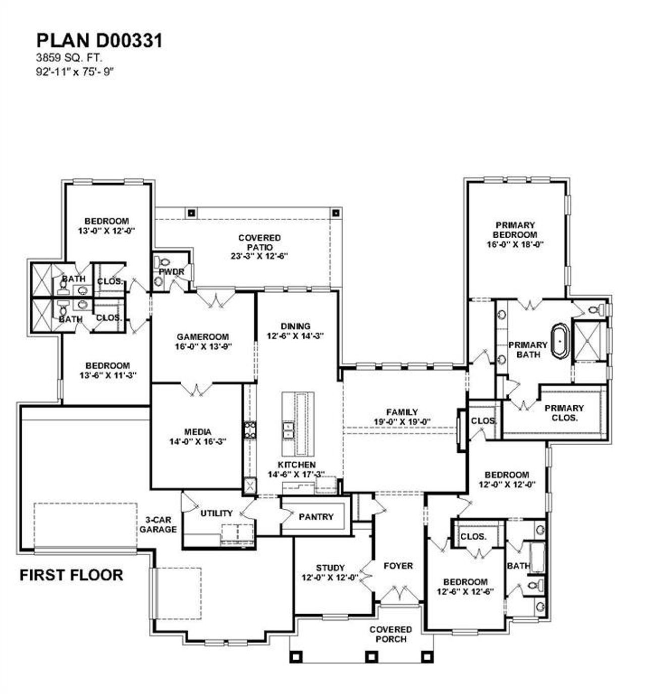 2D floor plan layout of this home in Chapel View, Heath, TX (Image 2).