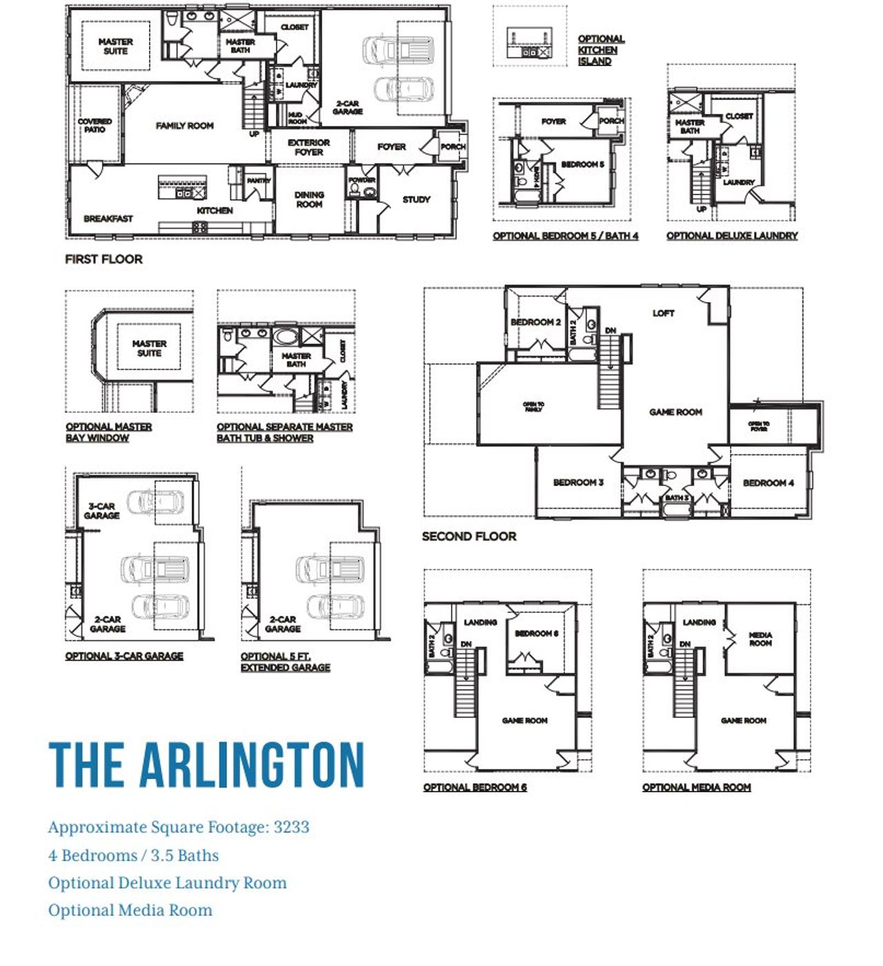 2D floor plan layout for the The Arlington by McKinley Homes in Fieldstone, Katy, TX (Image 2). 2D floor plan layout for the The Arlington by McKinley Homes in Fieldstone, Katy, TX (Image 2).