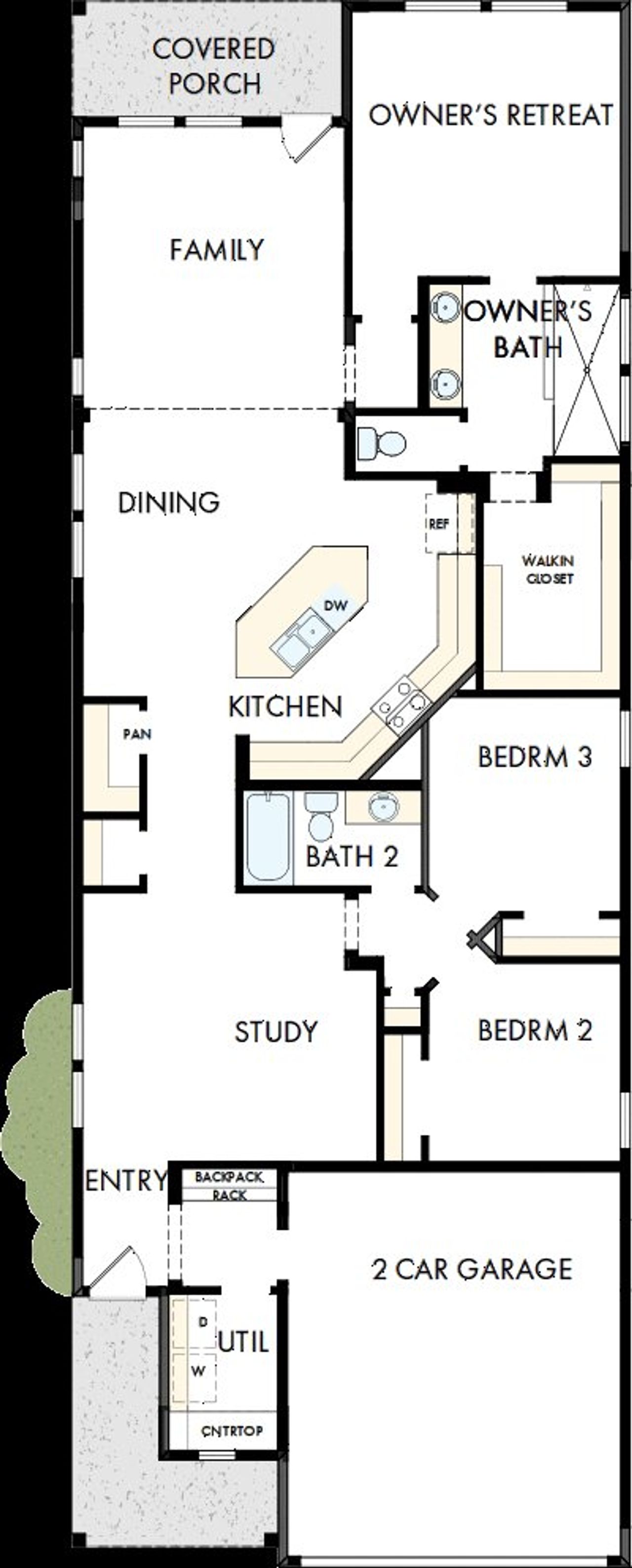 2D floor plan layout of this home in Hidden Springs - The Park Collection, Smyrna, TN (Image 2). 2D floor plan layout of this home in Hidden Springs - The Park Collection, Smyrna, TN (Image 2).