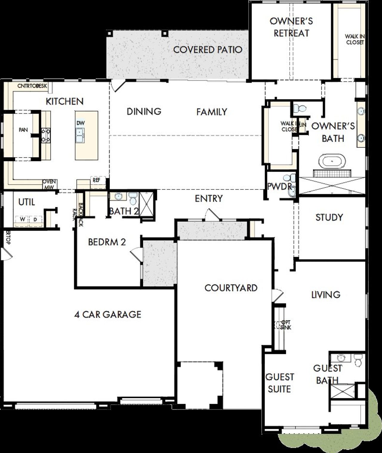 2D floor plan layout of this home in Suelo at Legado West, Queen Creek, AZ (Image 2). 2D floor plan layout of this home in Suelo at Legado West, Queen Creek, AZ (Image 2).