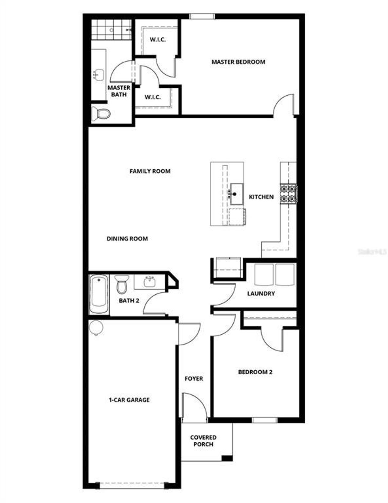 2D floor plan layout of this home in , Poinciana, FL (Image 2).