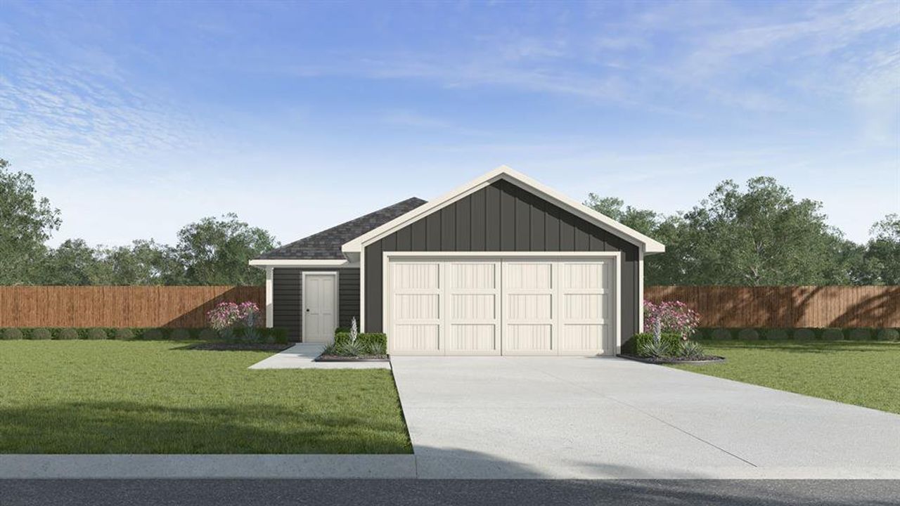 Front exterior of a new home in Maplewood Meadows, Talty, TX, highlighting curb appeal (Image 2).