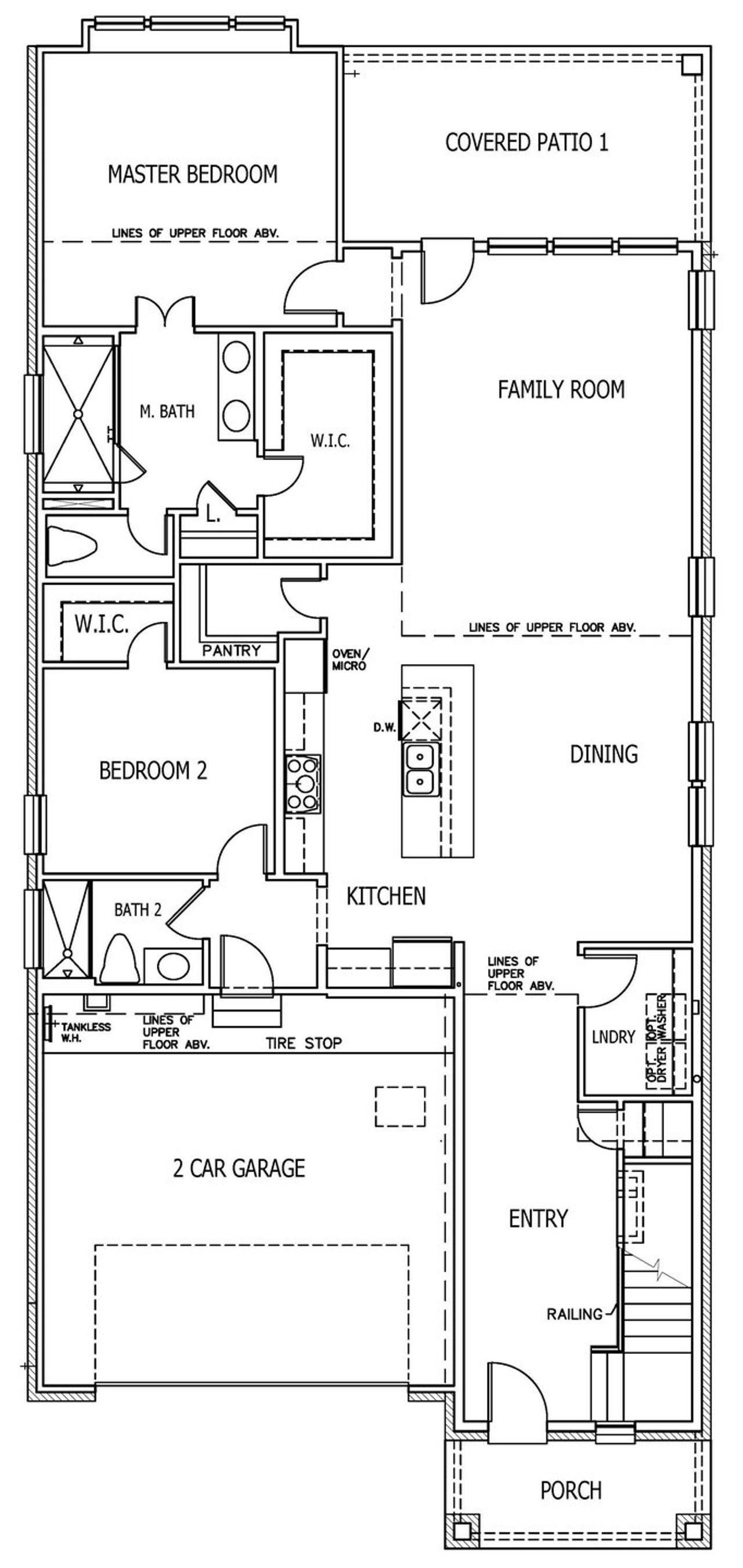 2D floor plan layout of this home in University Heights, Round Rock, TX (Image 2).