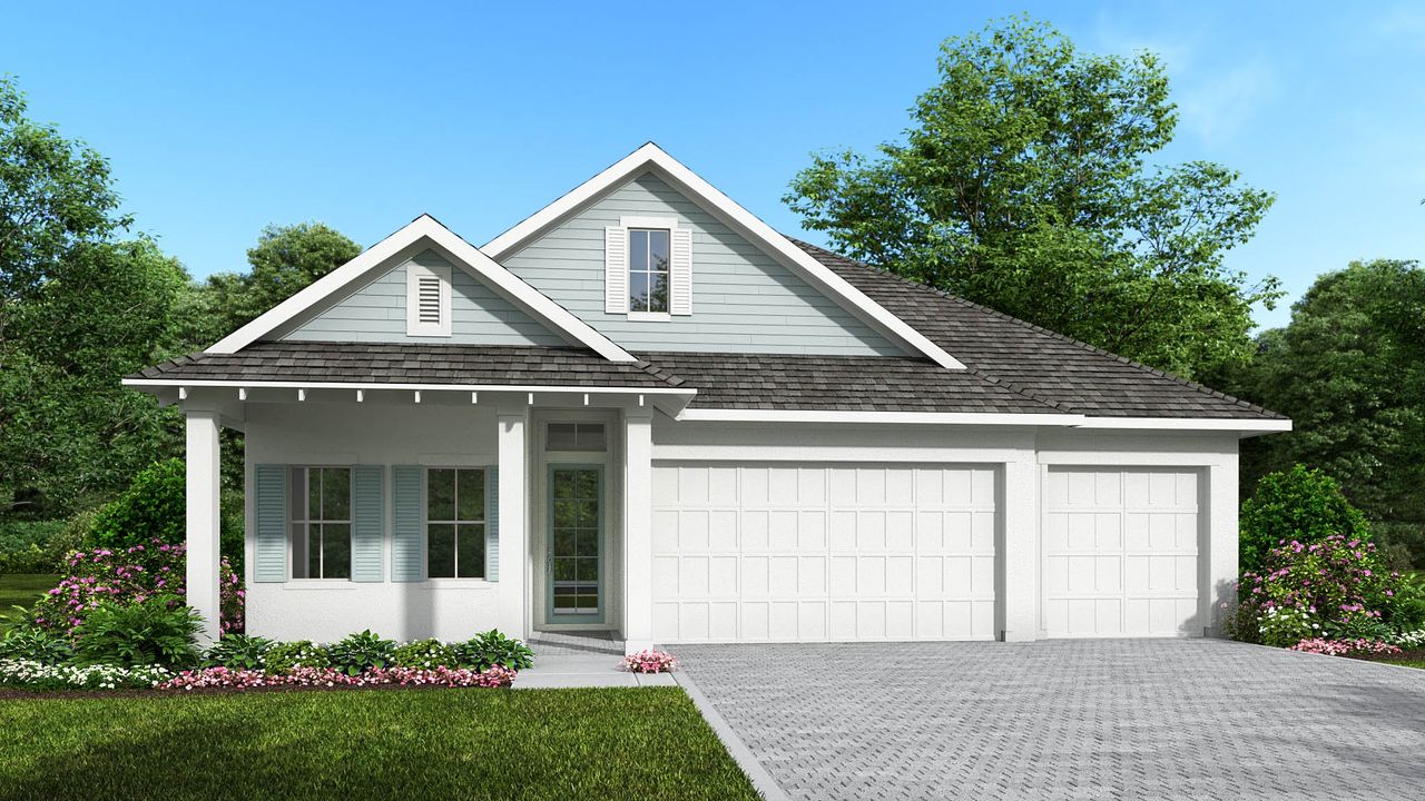 Representative exterior photo of a completed home built from the 2778F by Perry Homes in Southern Hills, Brooksville, FL (Image 2).