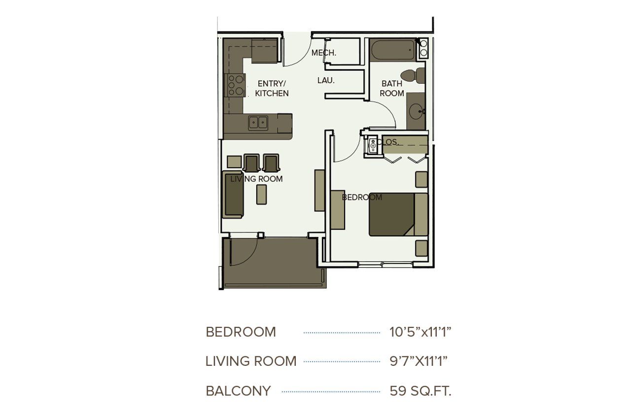 2D floor plan layout of this home in Concourse at Mueller, Austin, TX (Image 2).