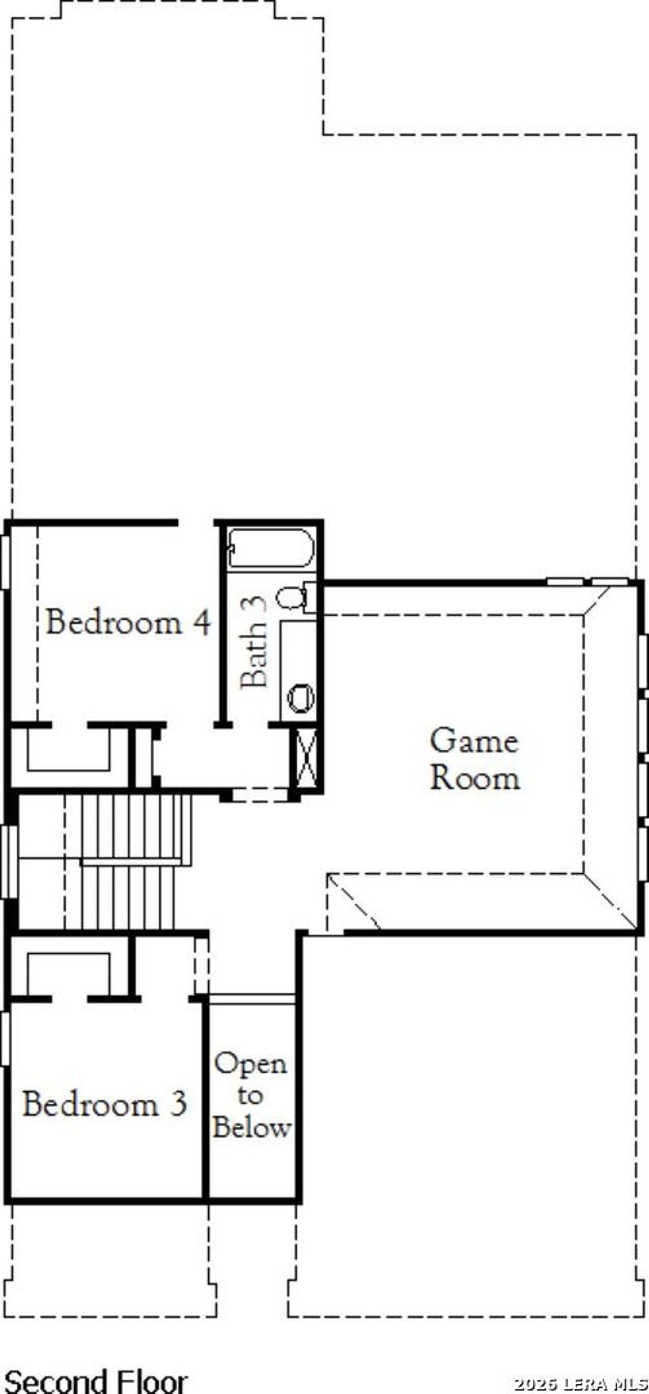 2D floor plan layout of this home in Rhine Valley, Schertz, TX (Image 2).