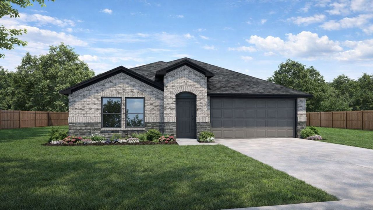 Representative exterior photo of a completed home built from the Glendale by D.R. Horton in Chapel Lakes, Montgomery, TX (Image 2).