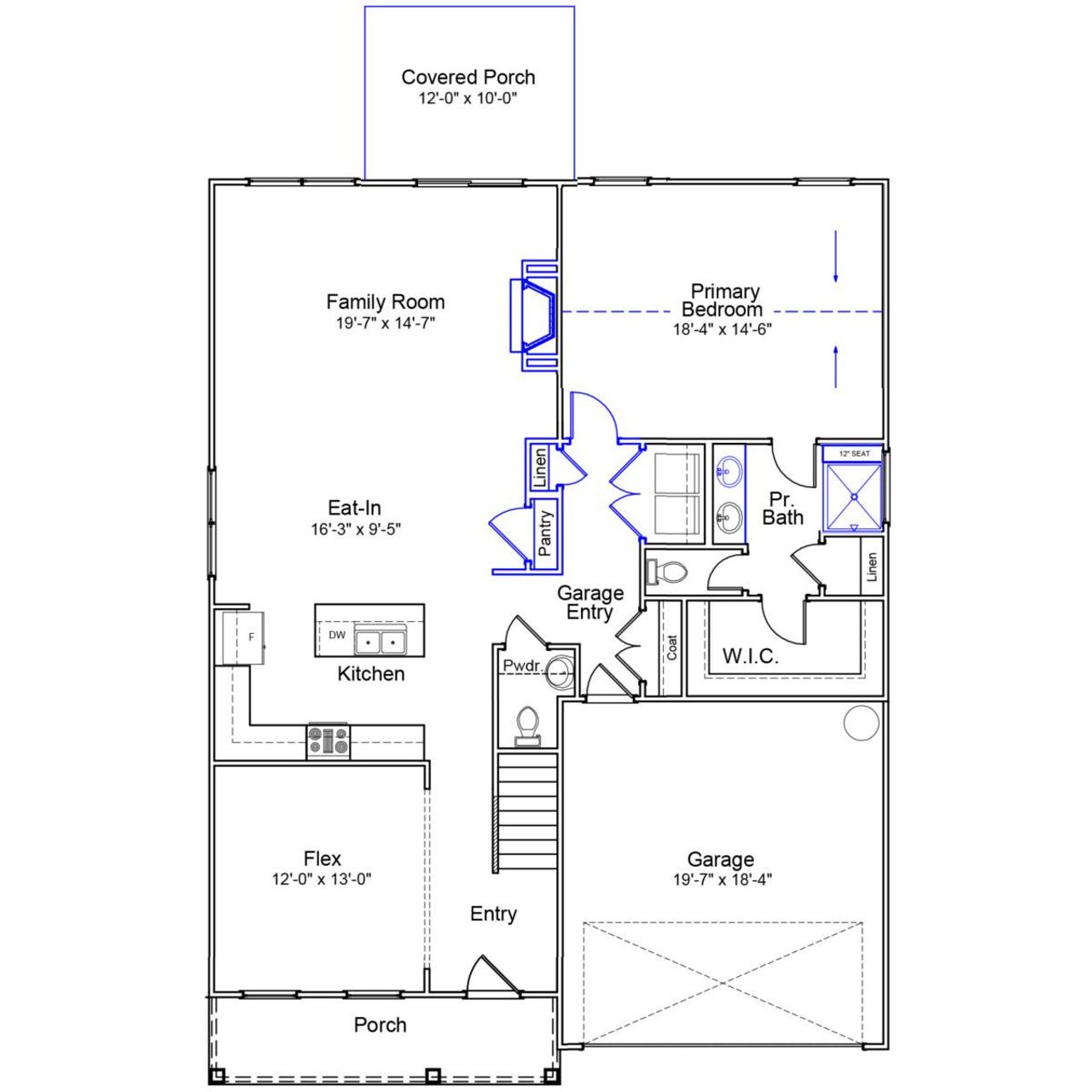 2D floor plan layout of this home in Clairmont, Charlotte, NC (Image 2). 2D floor plan layout of this home in Clairmont, Charlotte, NC (Image 2).