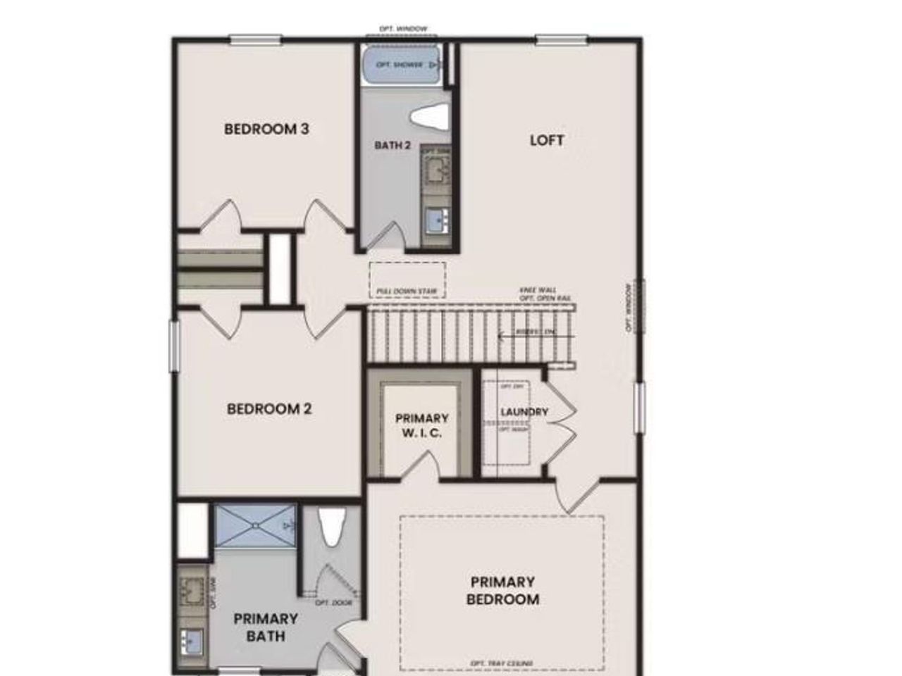 2D floor plan layout of this home in Bailey Park, Fayetteville, TN (Image 2).