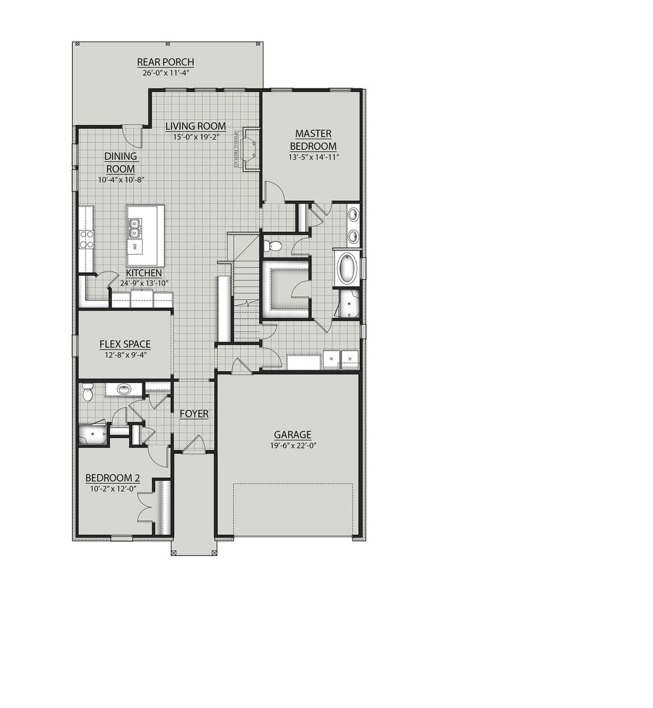 2D floor plan layout for the Gemella II G by DSLD Homes in Saltaire, Panama City, FL (Image 2). 2D floor plan layout for the Gemella II G by DSLD Homes in Saltaire, Panama City, FL (Image 2).