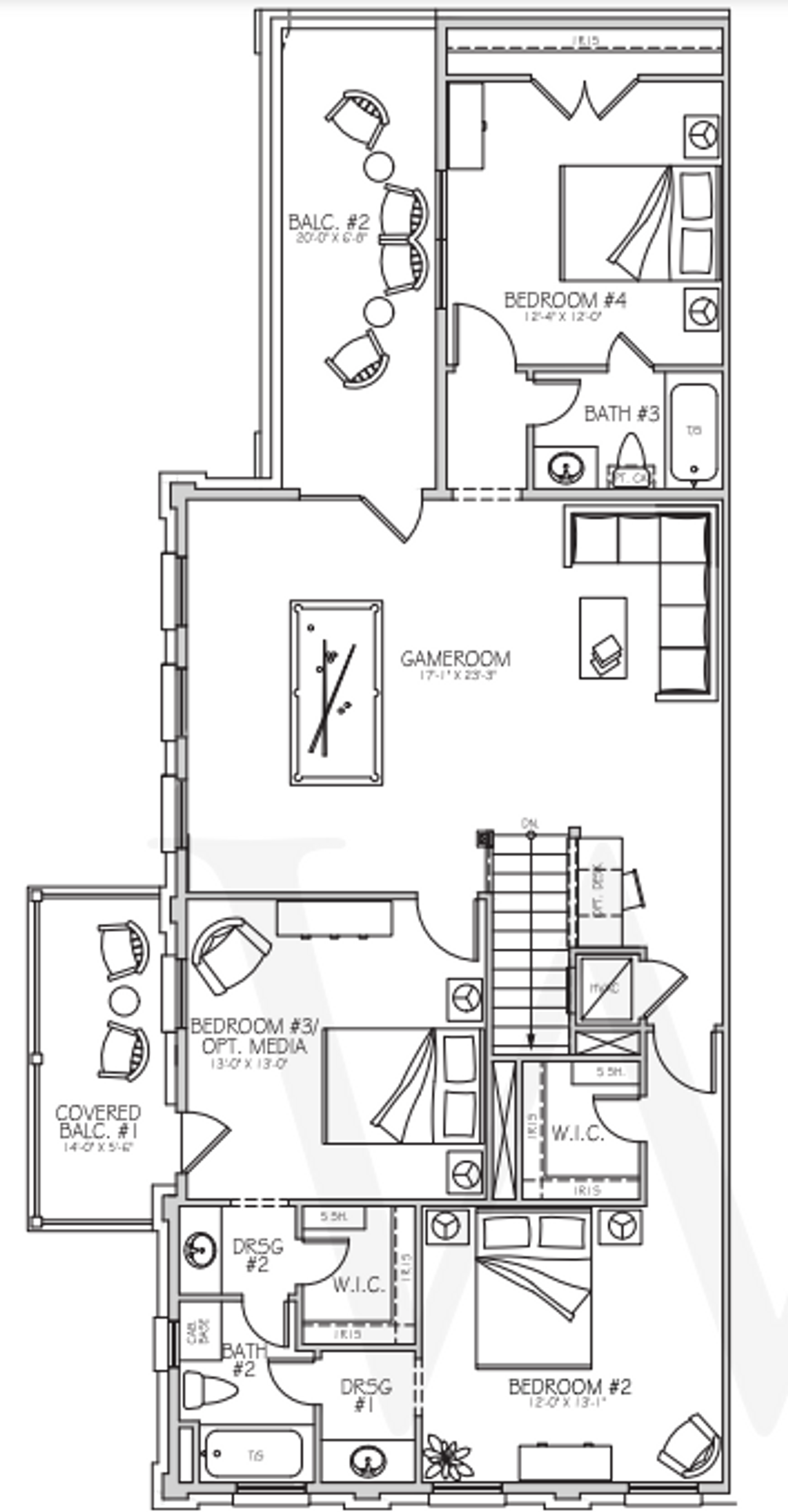 2D floor plan layout for the The Charleston by Windmiller Custom Homes in Parkland, Fort Worth, TX (Image 2). 2D floor plan layout for the The Charleston by Windmiller Custom Homes in Parkland, Fort Worth, TX (Image 2).