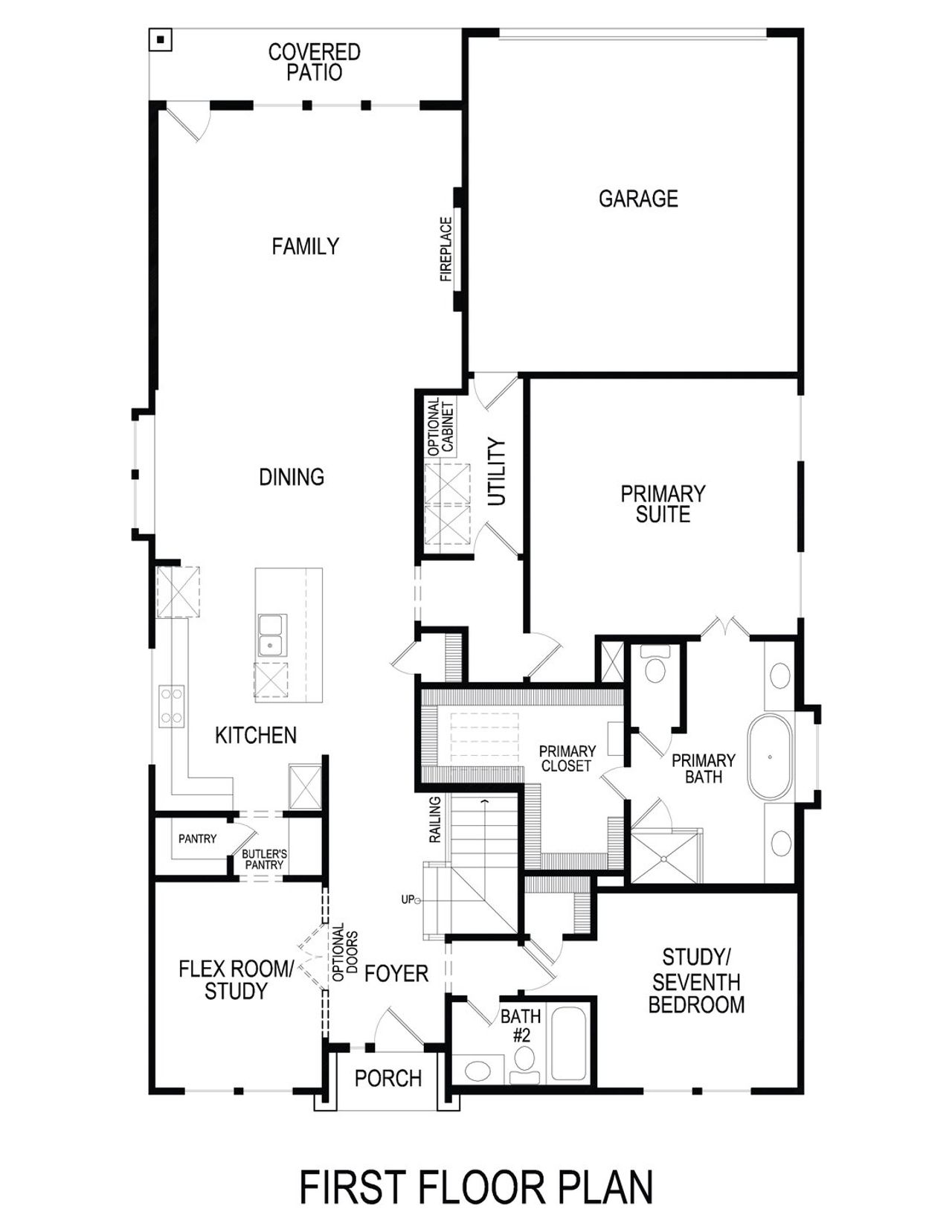2D floor plan layout of this home in Villages of Creekwood, Frisco, TX (Image 2).