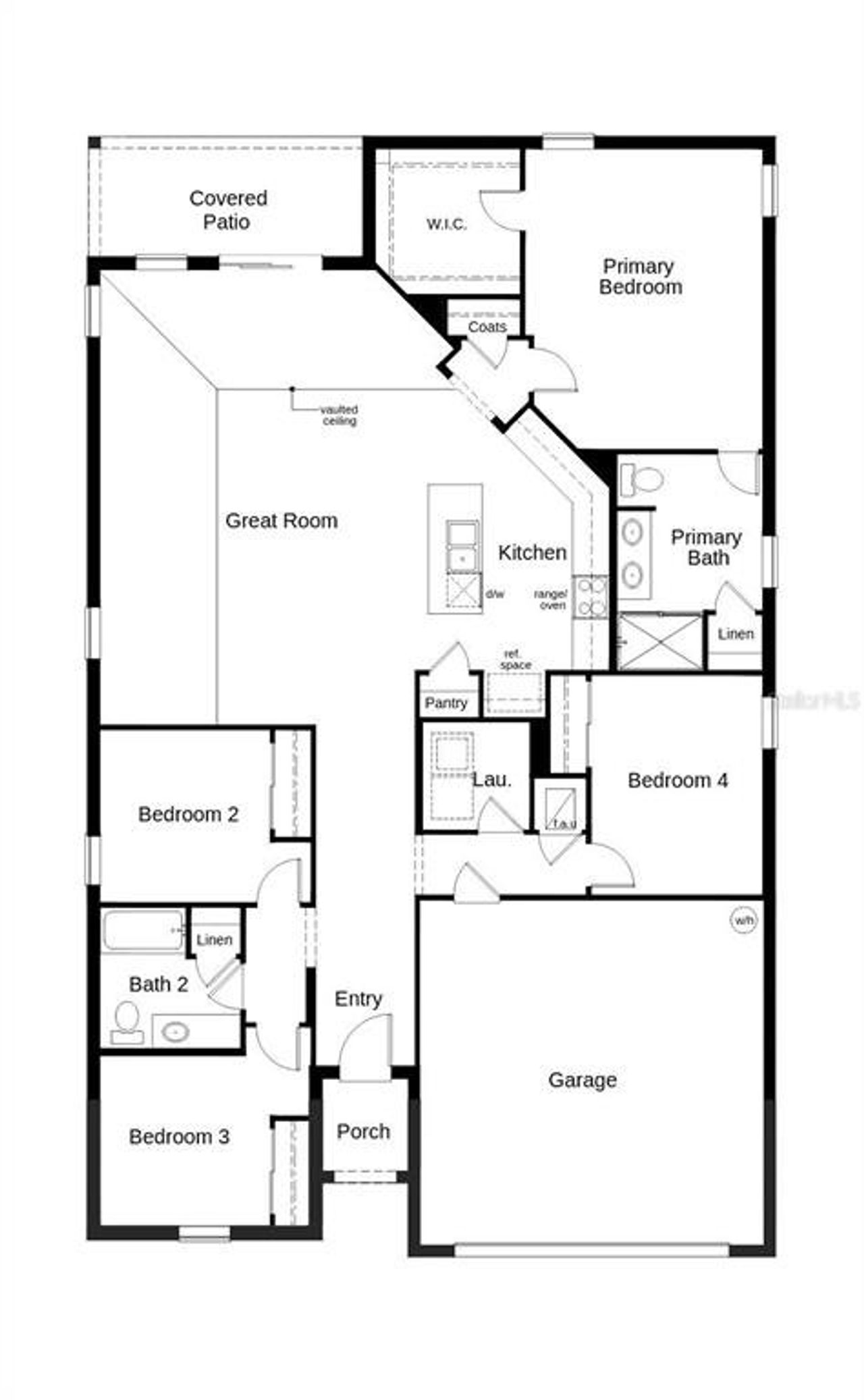 2D floor plan layout of this home in Pepper Grove II, Palmetto, FL (Image 2). 2D floor plan layout of this home in Pepper Grove II, Palmetto, FL (Image 2).