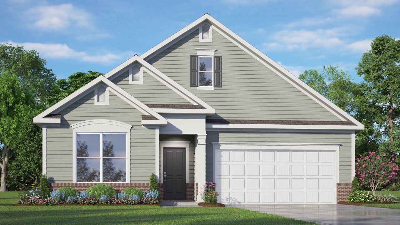 Representative exterior photo of a completed home built from the Plan by D.R. Horton in The Villas at Martin Farms, Aberdeen, NC (Image 2).