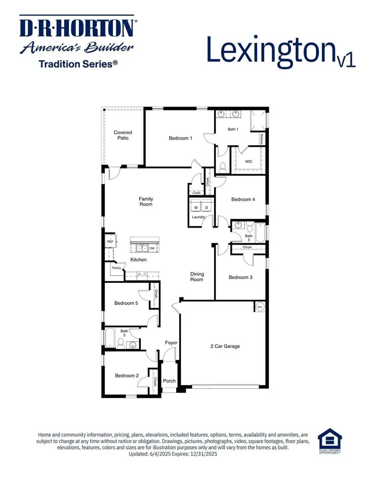 2D floor plan layout of this home in Shenandoah Ridge, Midland, TX (Image 2).