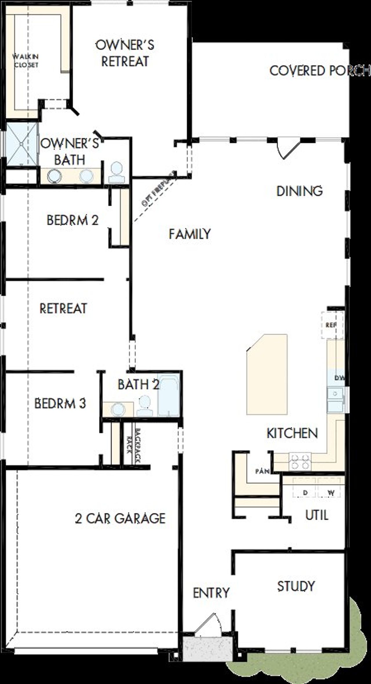 2D floor plan layout of this home in Creekshaw – Classic, Royse City, TX (Image 2). 2D floor plan layout of this home in Creekshaw – Classic, Royse City, TX (Image 2).