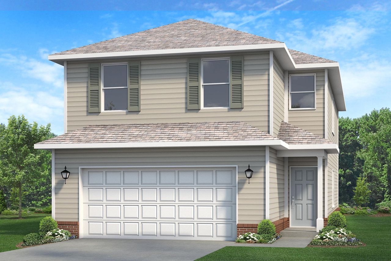 Representative exterior photo of a completed home built from the 2033 by Adams Homes in Fox Glenn, Panama City, FL (Image 2). Representative exterior photo of a completed home built from the 2033 by Adams Homes in Fox Glenn, Panama City, FL (Image 2).