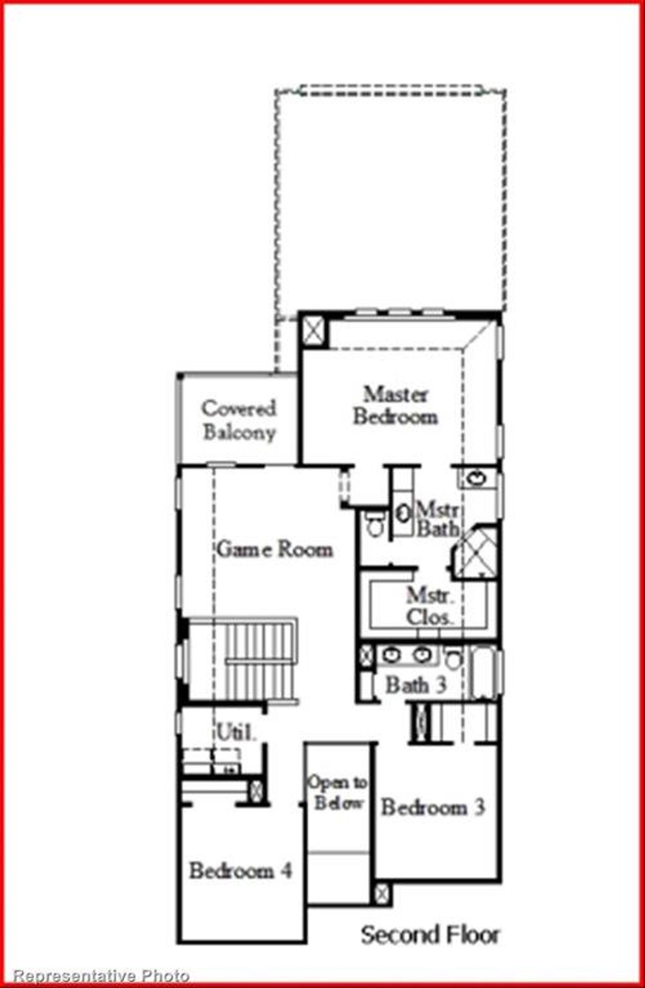 2D floor plan layout of this home in Avondale, Fate, TX (Image 2).