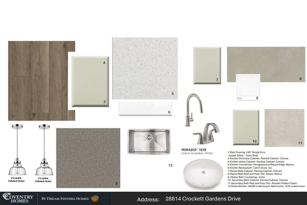 Sample of building materials used in homes in The Trails, New Caney (Image 2).