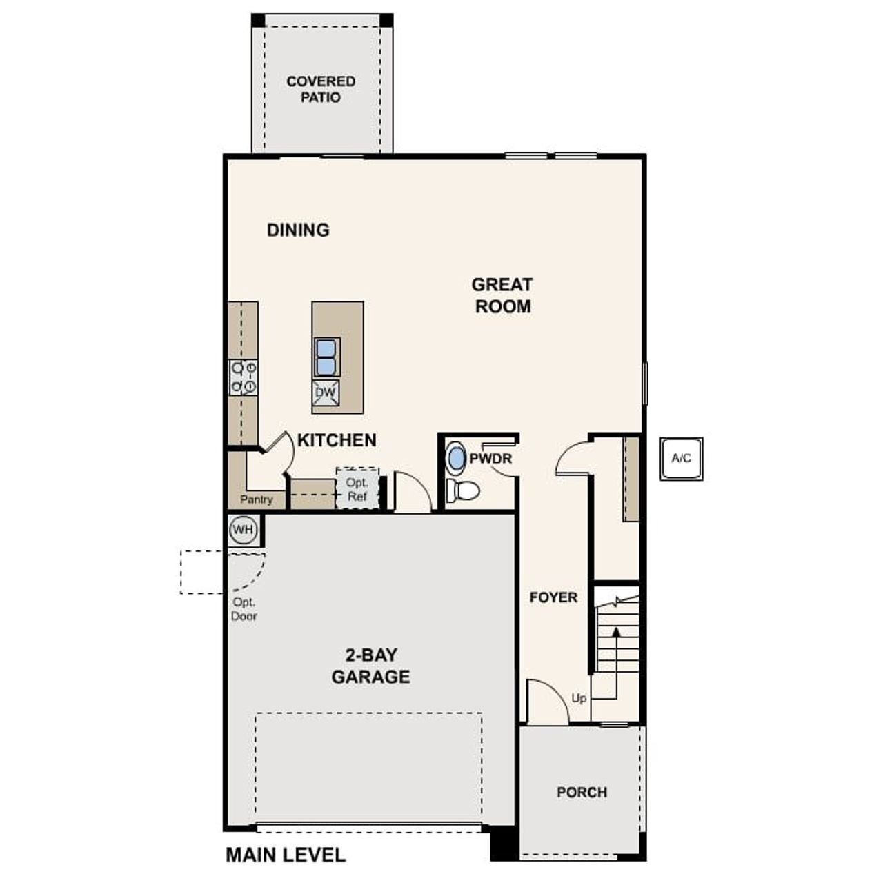 2D floor plan layout of this home in Skyline Village, San Tan Valley, AZ (Image 2).