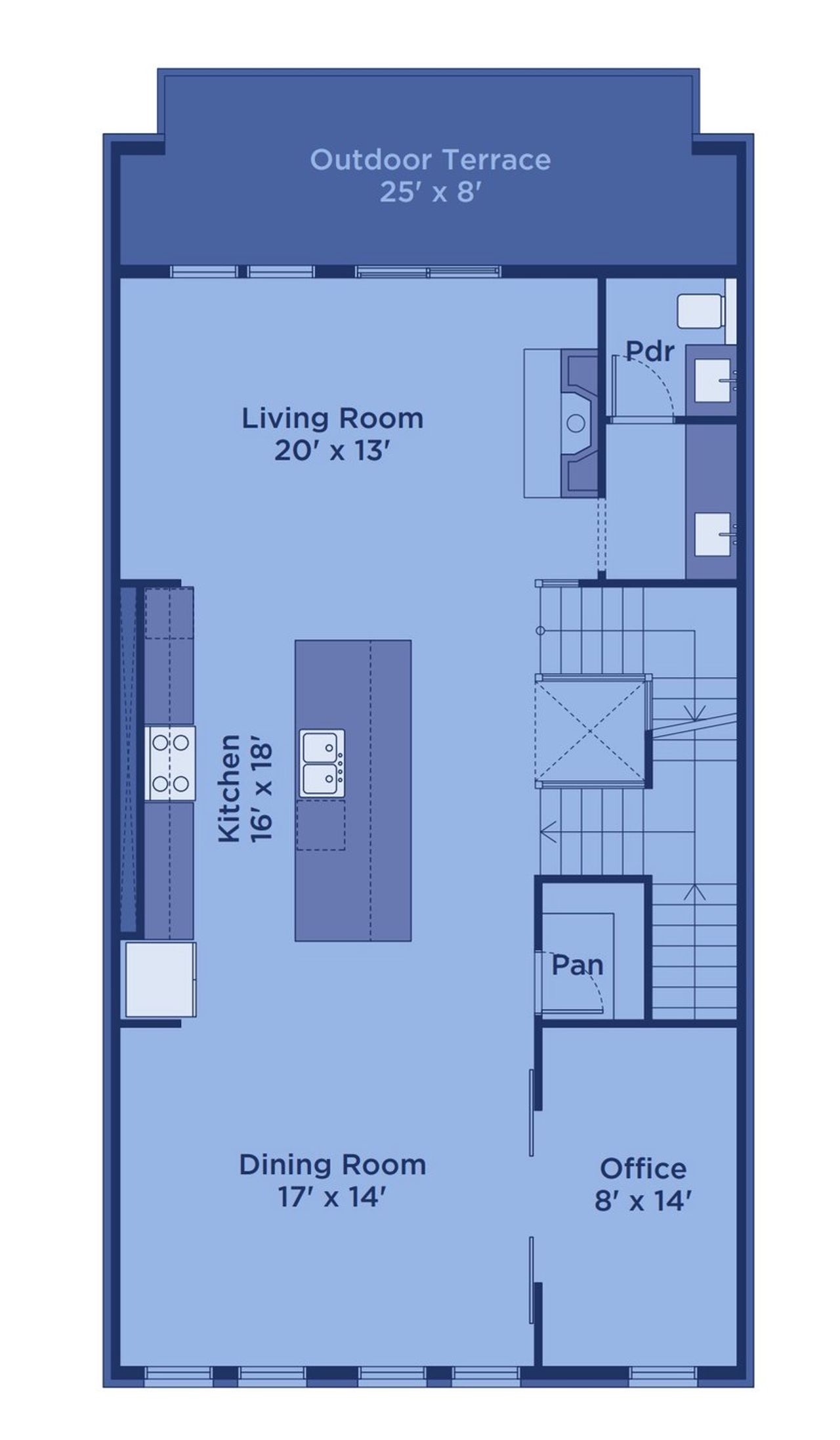2D floor plan layout of this home in Echo Park, Suwanee, GA (Image 2).
