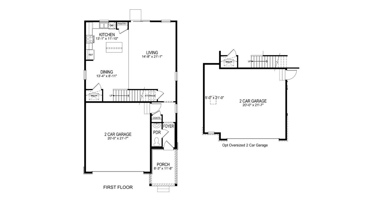 2D floor plan layout for the ELDER by D.R. Horton in Prairie Song, Windsor, CO (Image 2).