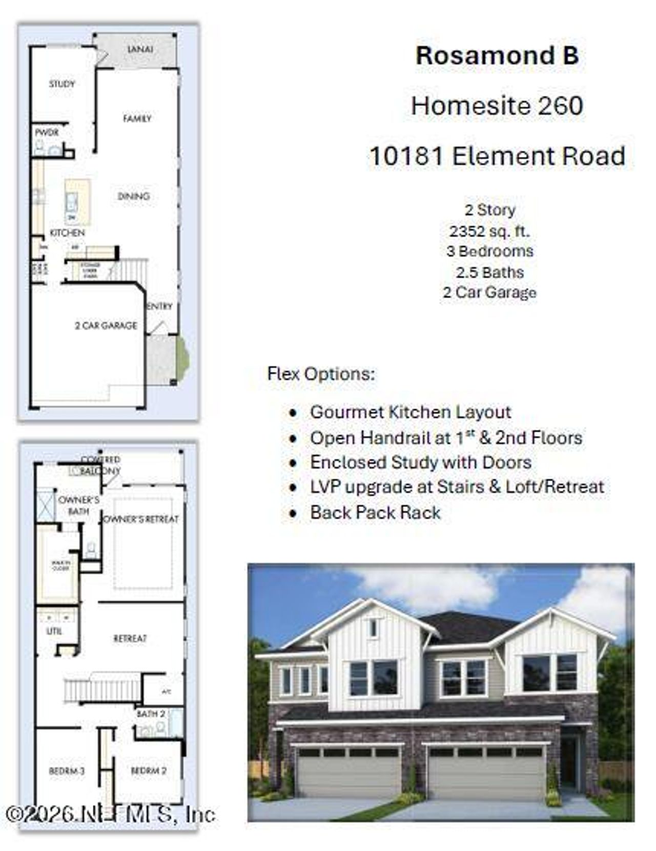 2D floor plan layout of this home in , Jacksonville, FL (Image 2).