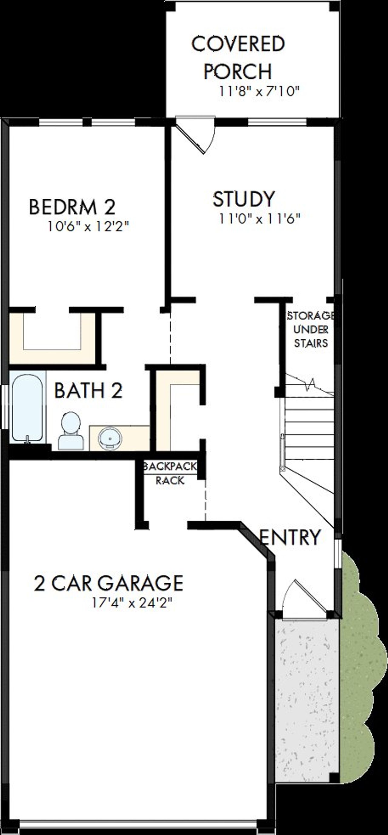 2D floor plan layout of this home in The Twilight at Goodnight Ranch, Austin, TX (Image 2). 2D floor plan layout of this home in The Twilight at Goodnight Ranch, Austin, TX (Image 2).