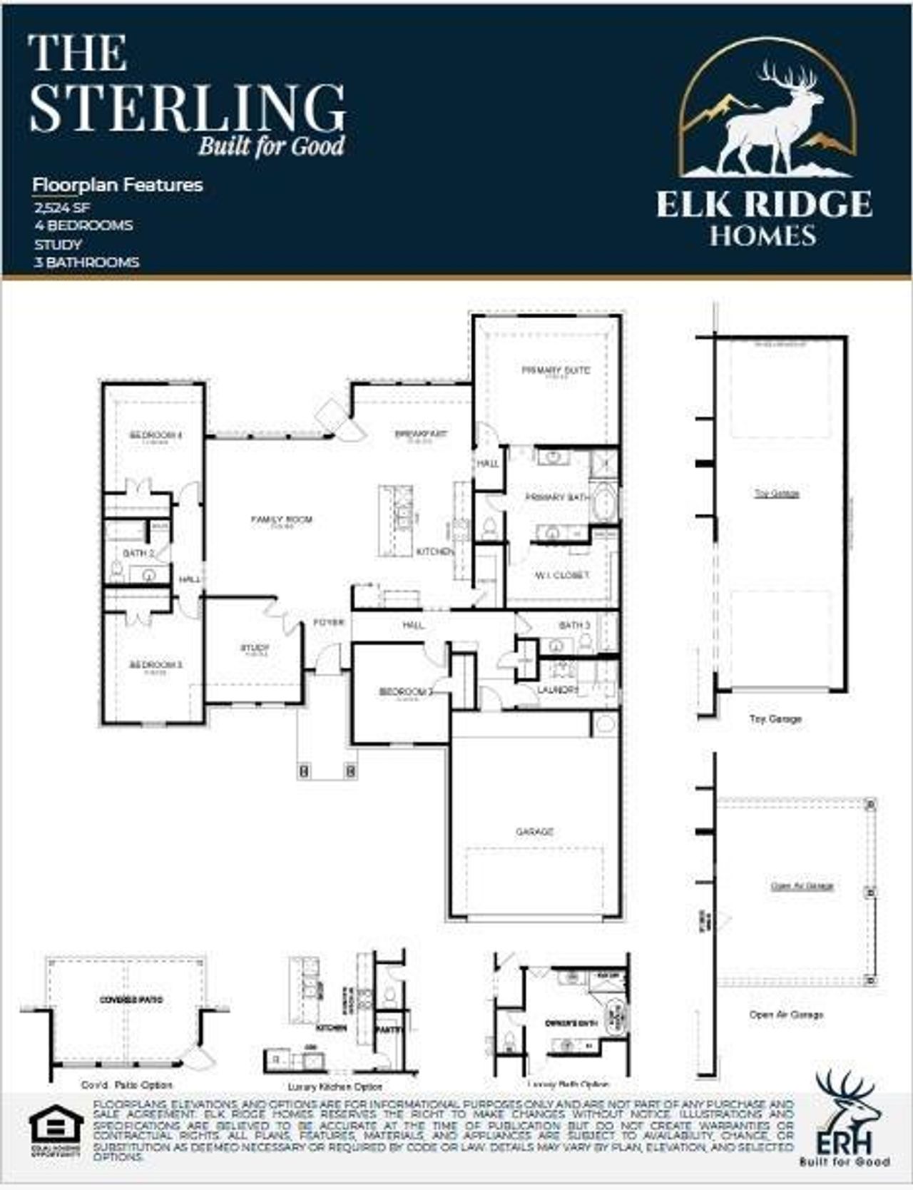 2D floor plan layout of this home in Pine Rock South, Conroe, TX (Image 2).