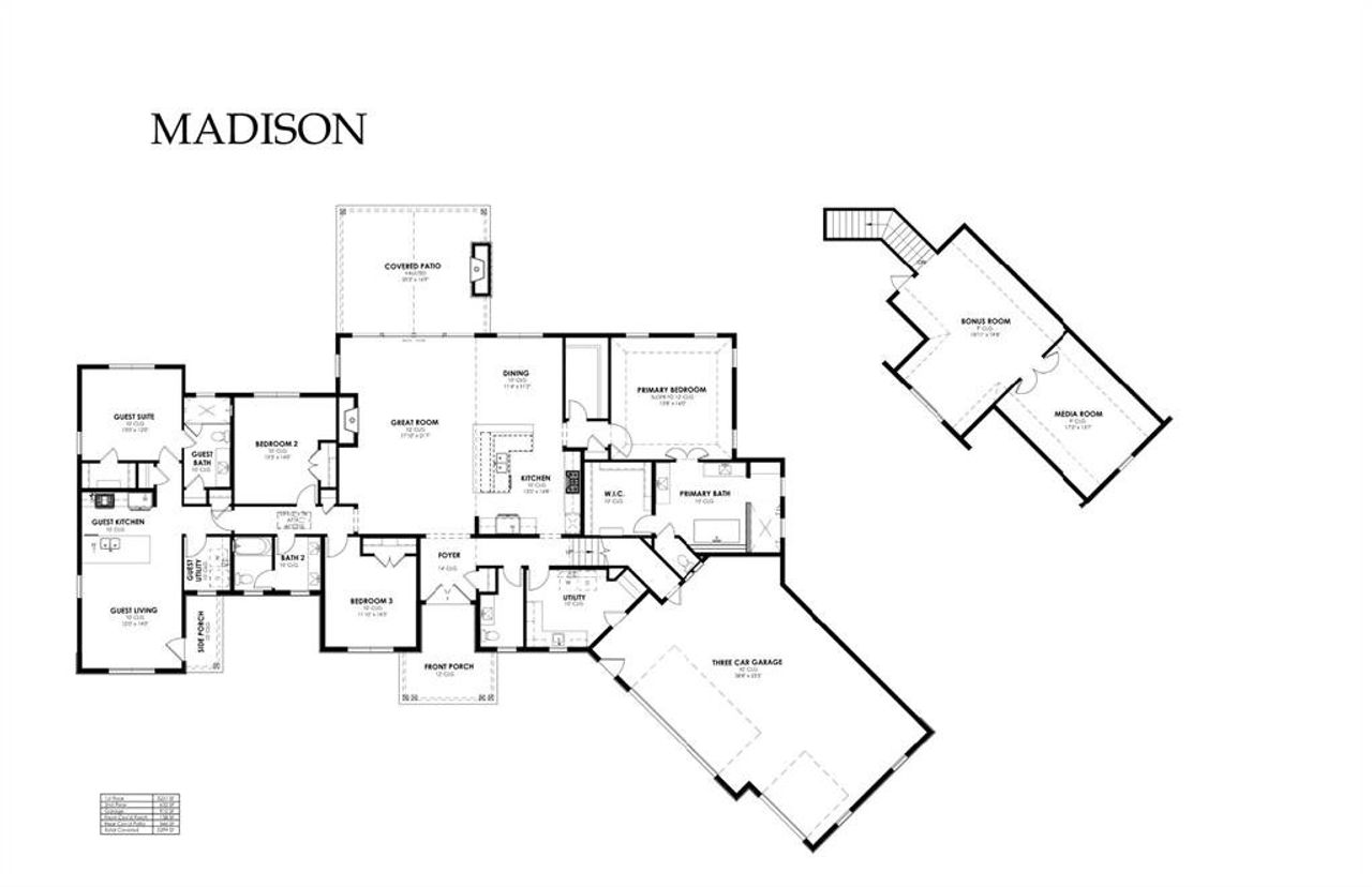 2D floor plan layout of this home in Lexington Heights, Nevada, TX (Image 2).