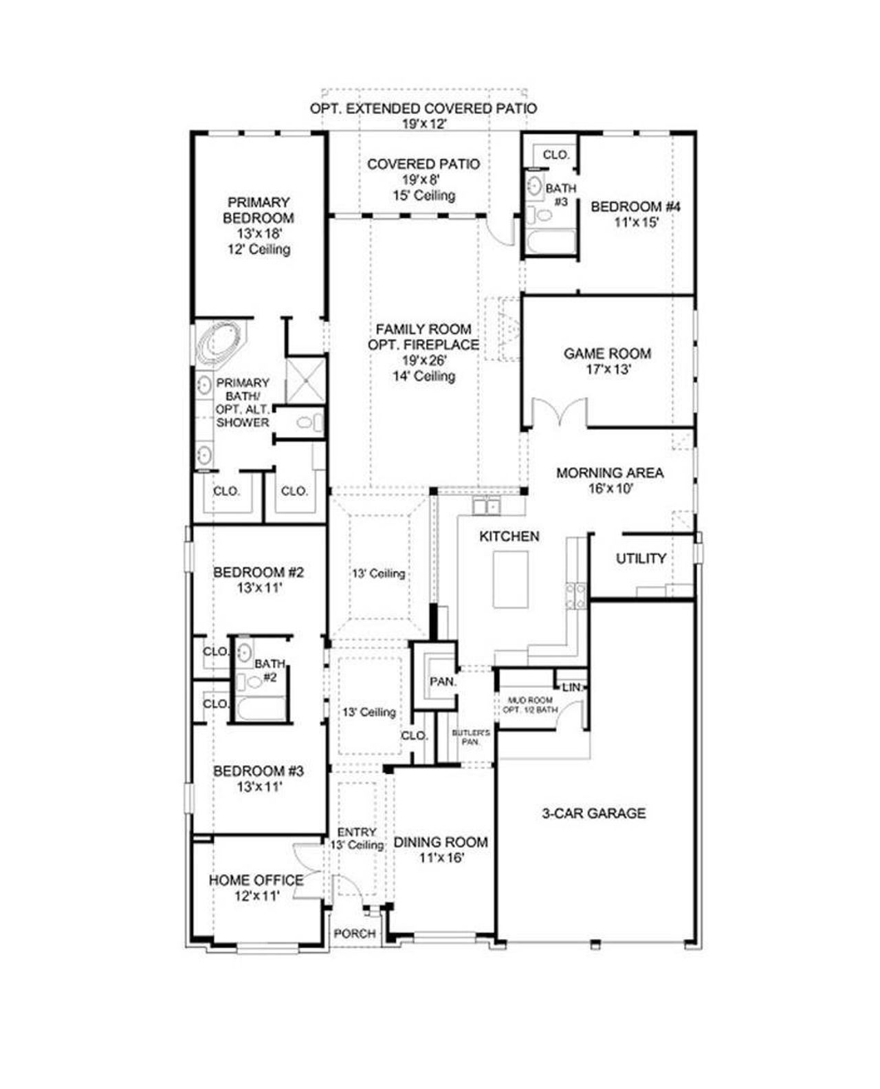 2D floor plan layout of this home in Briarley, Montgomery, TX (Image 2). 2D floor plan layout of this home in Briarley, Montgomery, TX (Image 2).