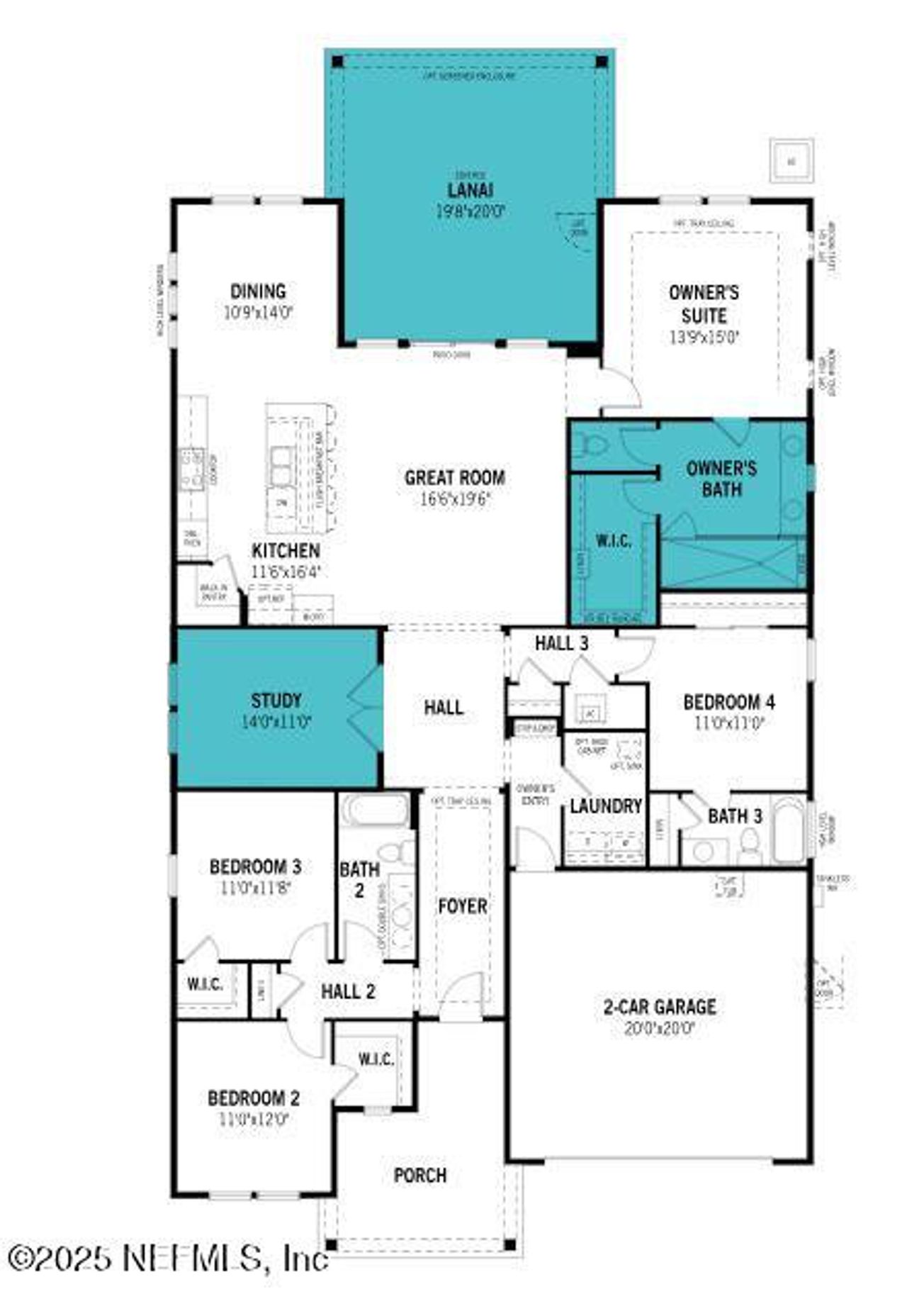 2D floor plan layout of this home in RiverTown - Ravines, St. Johns, FL (Image 2). 2D floor plan layout of this home in RiverTown - Ravines, St. Johns, FL (Image 2).