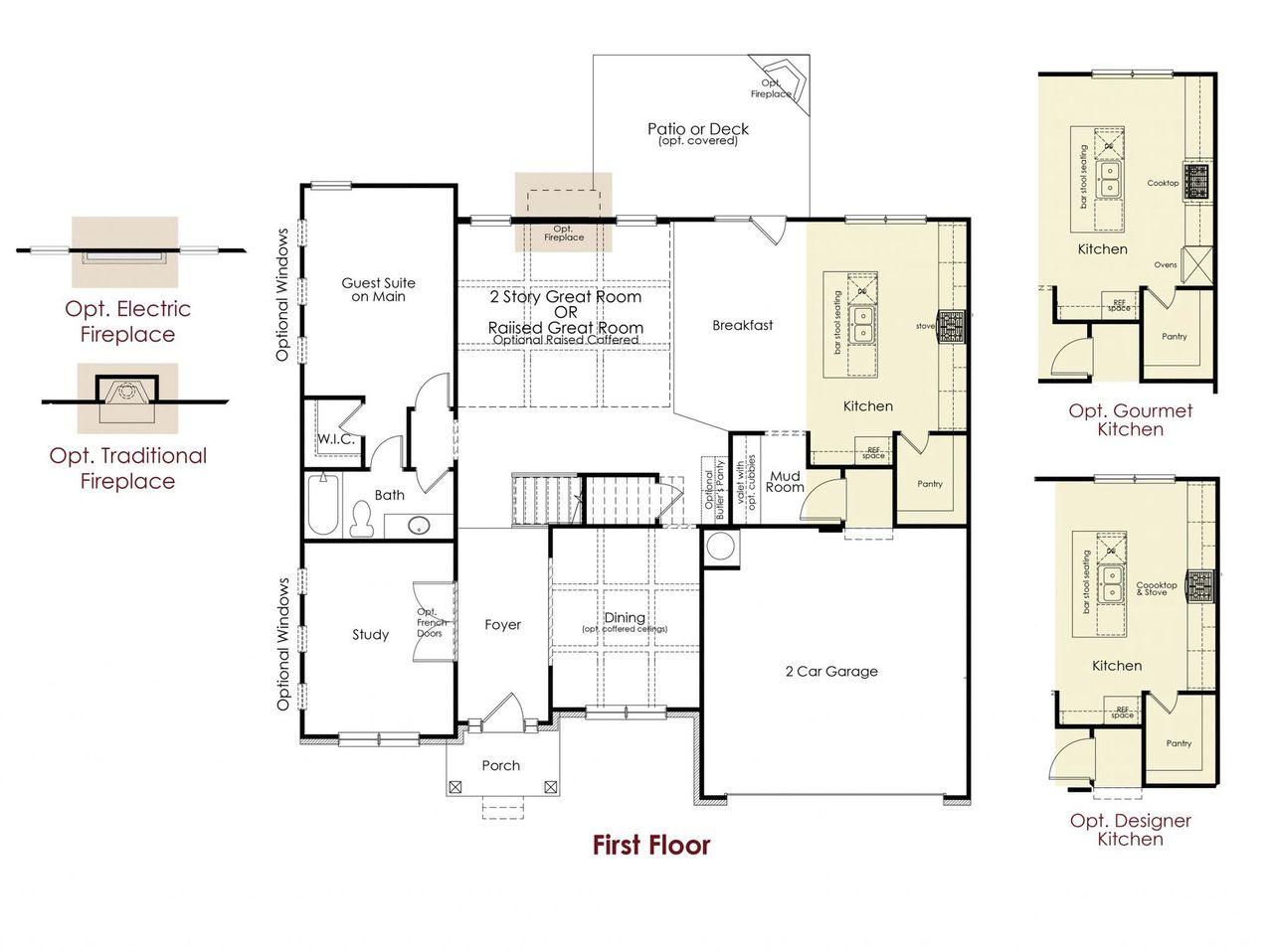 2D floor plan layout for the Turnbridge by Chafin Communities in Mallard’s Landing, Jefferson, GA (Image 2).