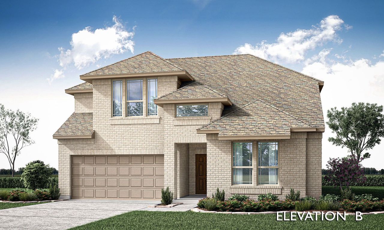Representative exterior photo of a completed home built from the Violet II by Bloomfield Homes in The Grove, Midlothian, TX (Image 2).