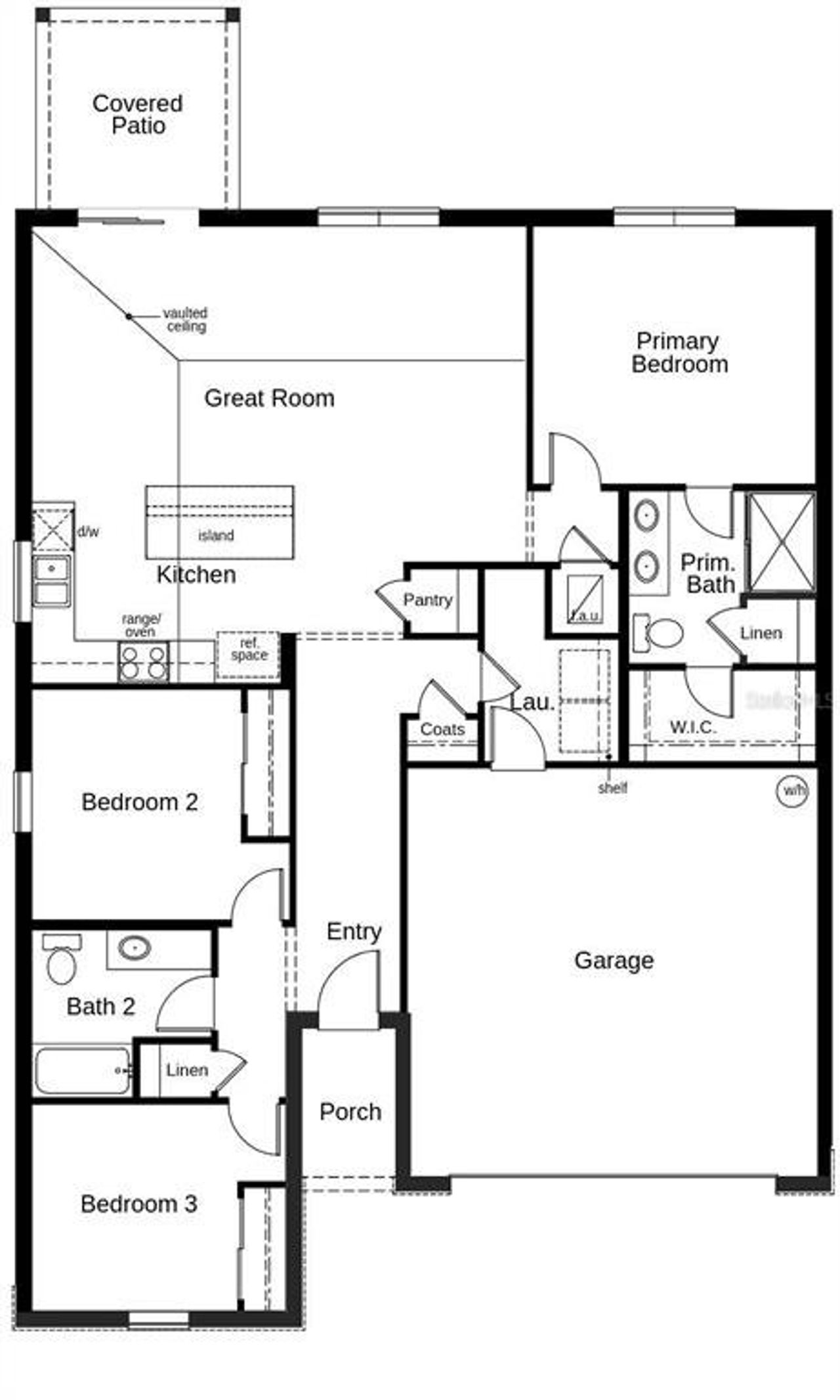 2D floor plan layout of this home in Reserve at Forest Lake II, Lake Wales, FL (Image 2).