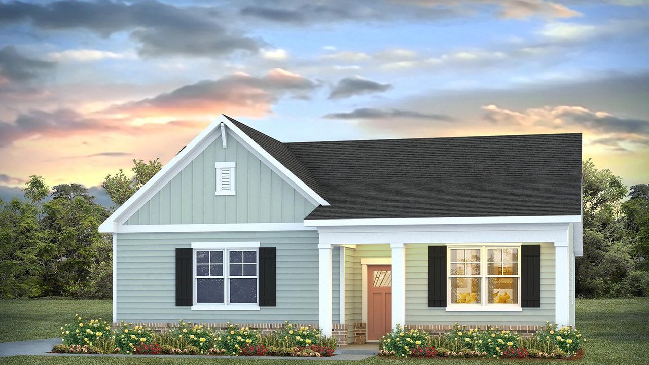 Representative exterior photo of a completed home built from the Cali by D.R. Horton in Fairhaven, Statesboro, GA (Image 2).