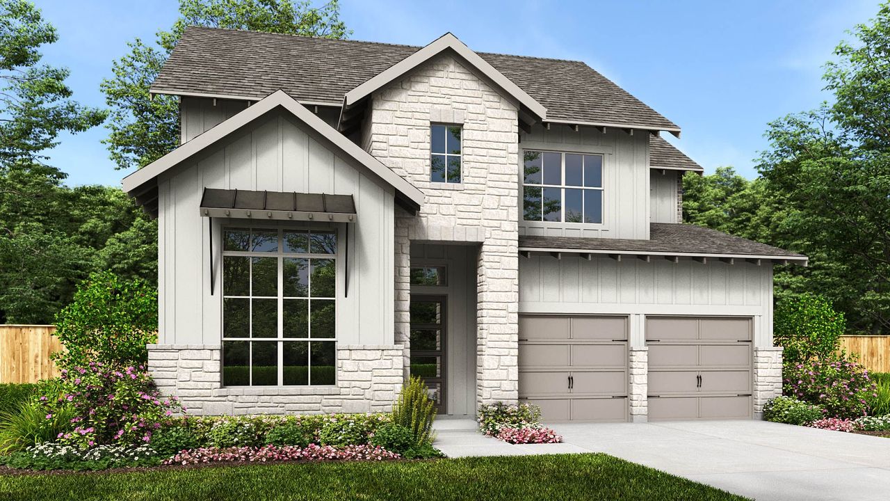 Representative exterior photo of a completed home built from the 428A by Britton Homes in Fields 50', Frisco, TX (Image 2).