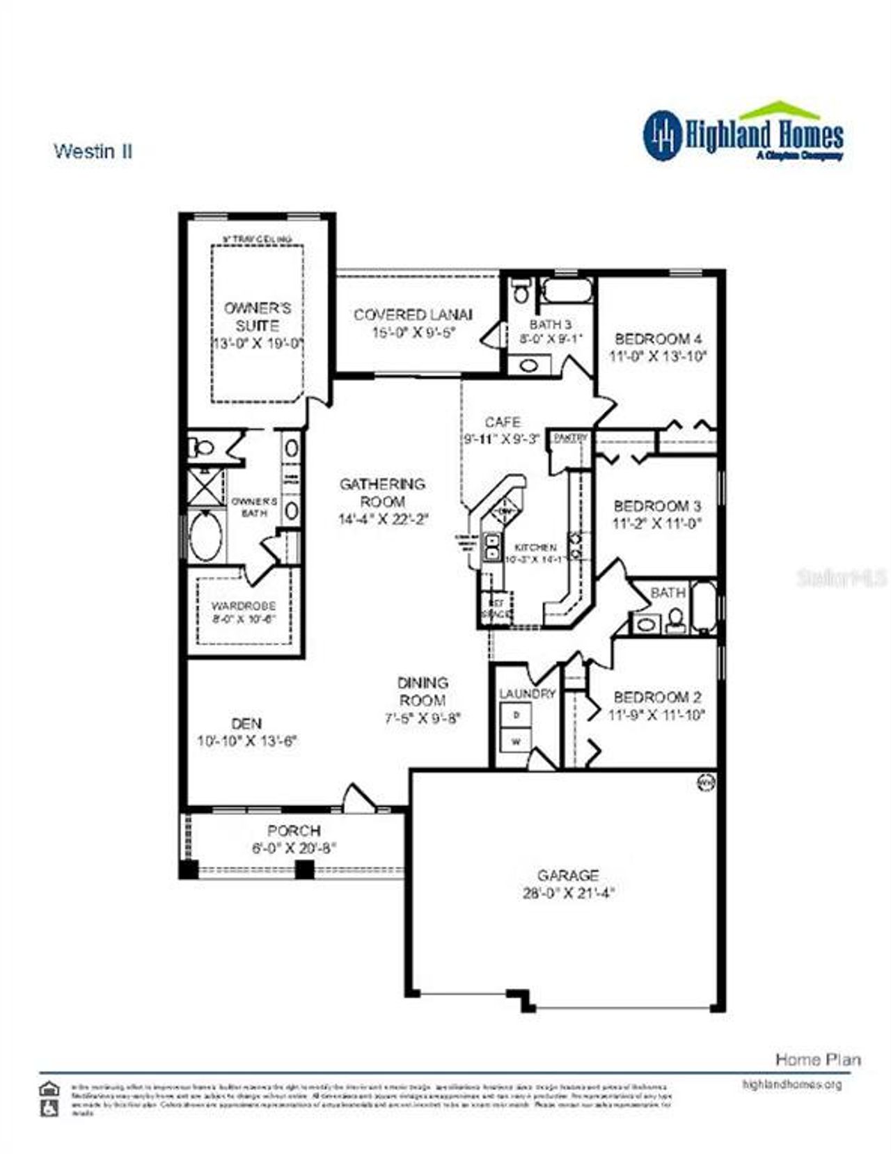 2D floor plan layout of this home in Summerlake Estates, Auburndale, FL (Image 2).