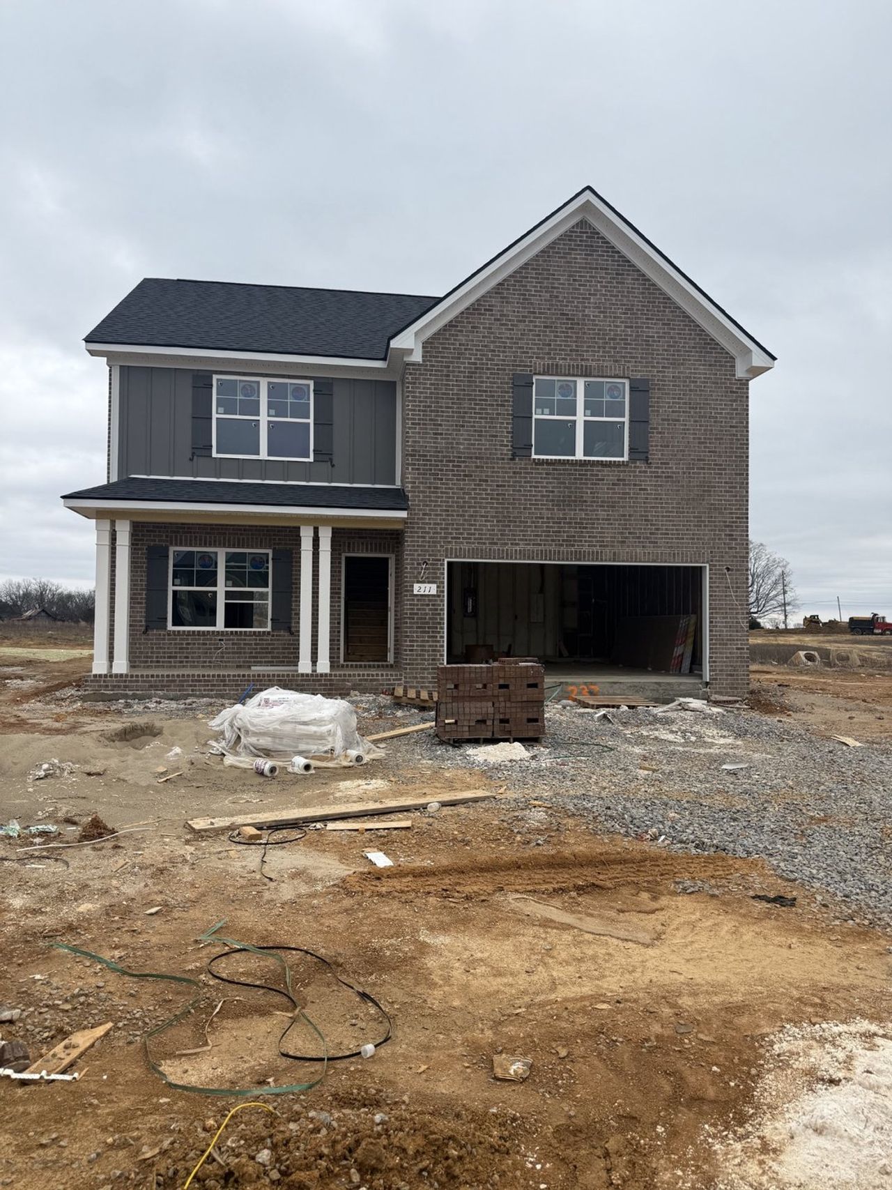 In-progress construction of a new home in Bradley Bend, Ashland City, TN (Image 2).